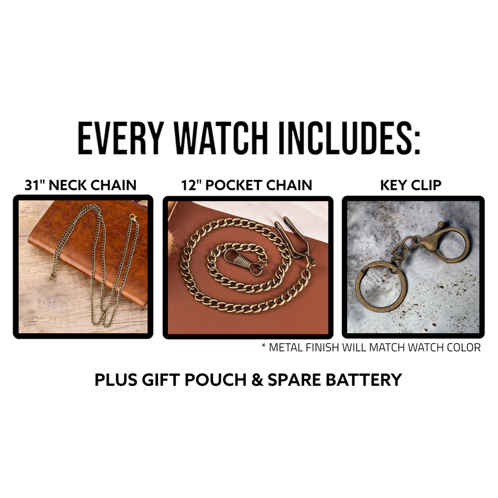Egyptian Pharaoh Pocket Watch NEW Necklace Bronze Chain Retro Pendant Egypt Gift - Picture 7 of 7